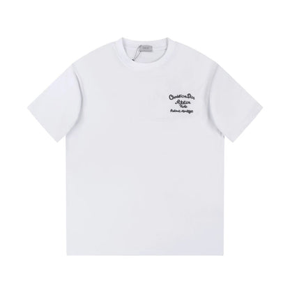 G's Front and back embroidered alphabet T-shirt