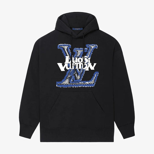 L's Blue Classic Print Hoodie
