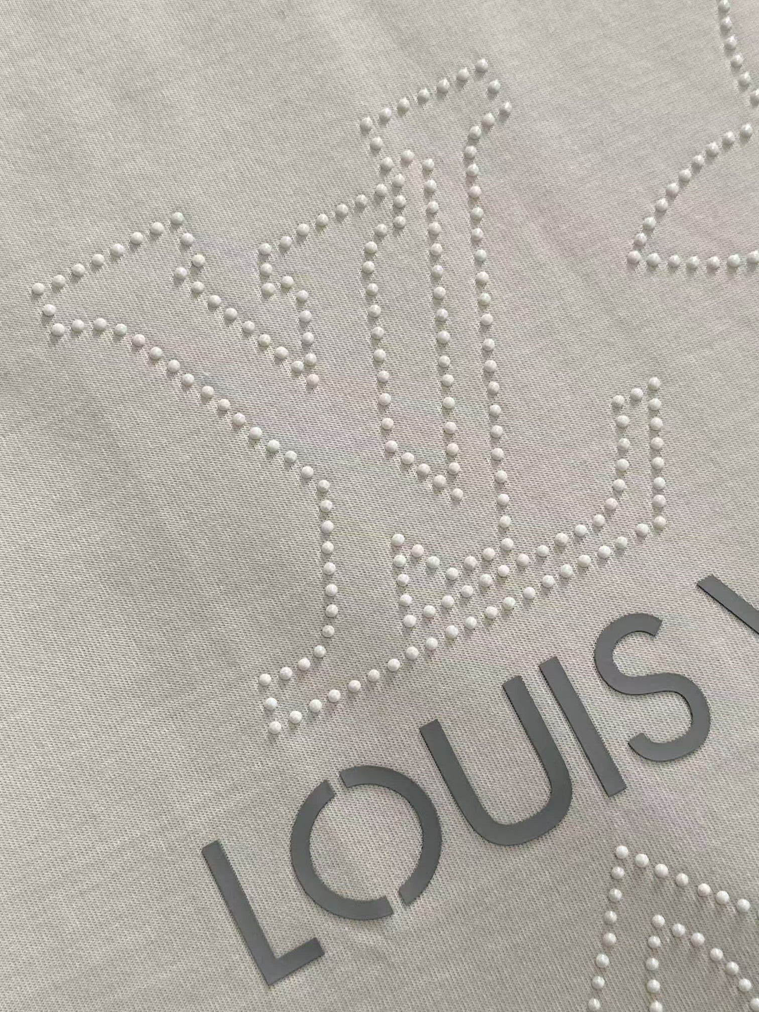 L's pearl-patterned breathable cotton T-shirt (excellent quality)