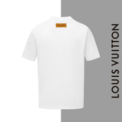 L's  worn-out letter necklace round neck short sleeve