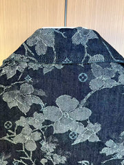 L's Flower Wave Jacquard Denim Shirt