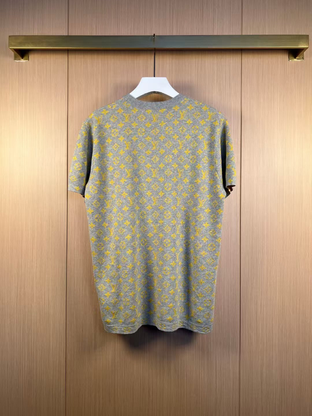 L's Summer new style full word monogram letter jacquard knitted sweater
