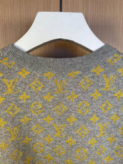 L's Summer new style full word monogram letter jacquard knitted sweater