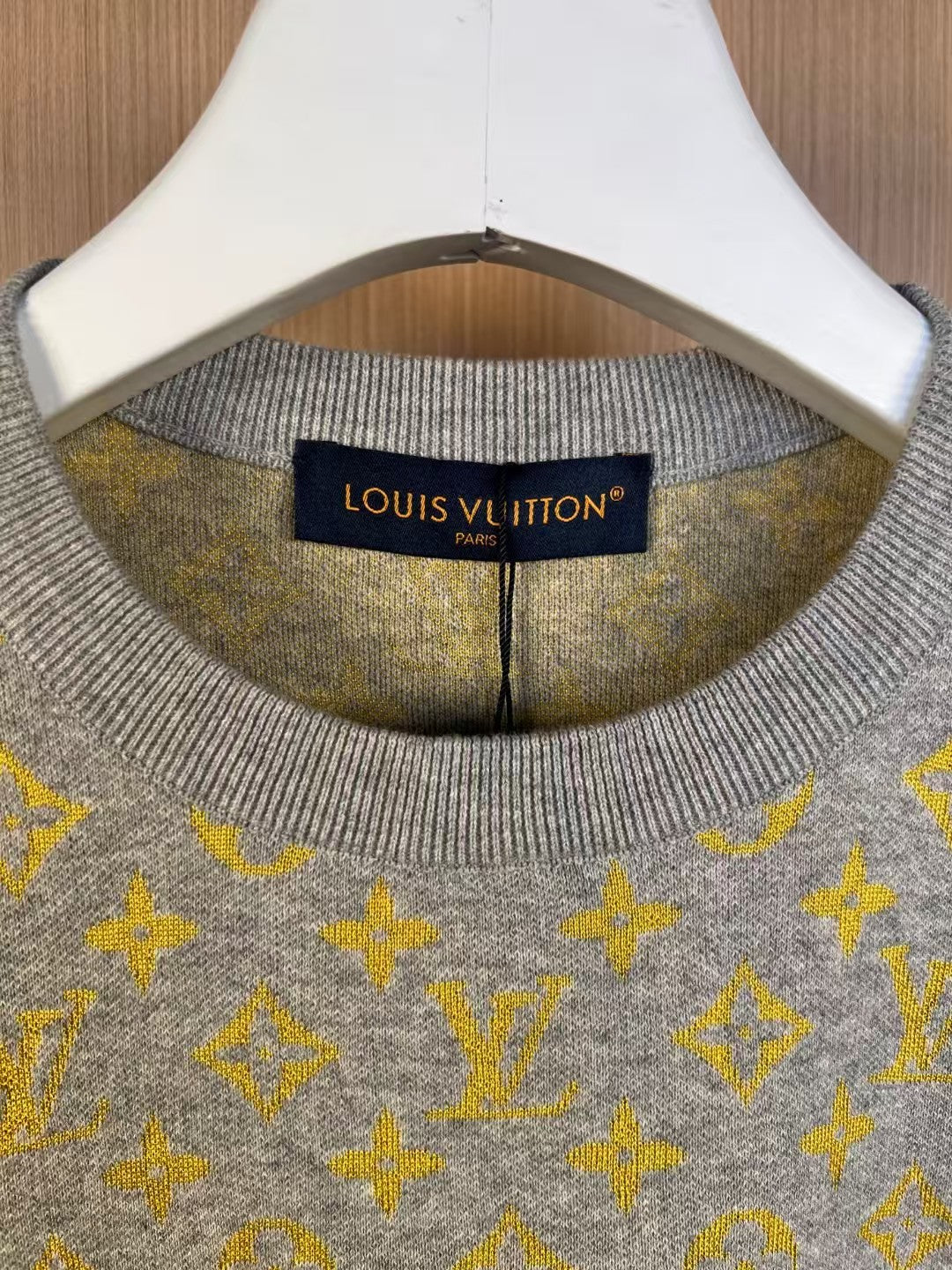 L's Summer new style full word monogram letter jacquard knitted sweater