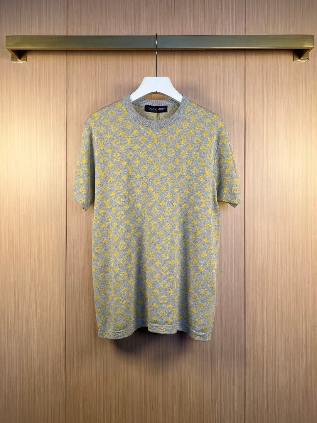 L's Summer new style full word monogram letter jacquard knitted sweater