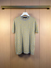 L's Summer new style full word monogram letter jacquard knitted sweater