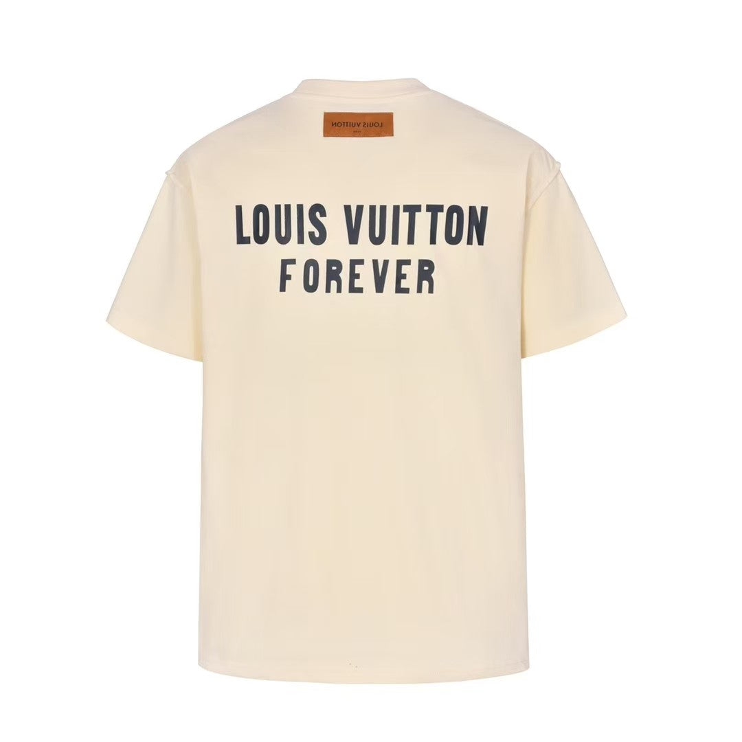 L's front pocket and back letter T-shirt