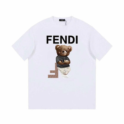 F's Bear Leaning Against F Print T Shirt