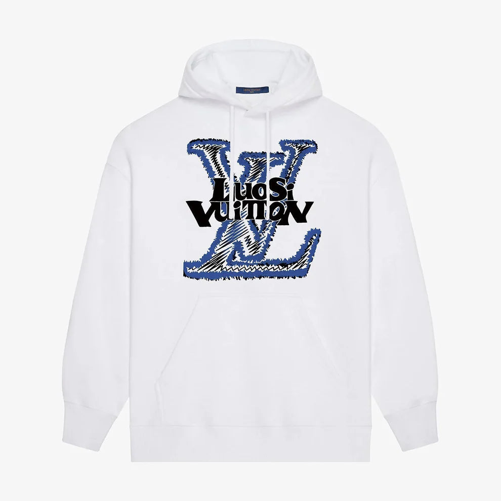 L's Blue Classic Print Hoodie