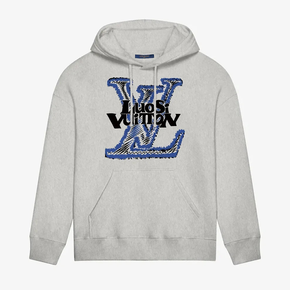 L's Blue Classic Print Hoodie