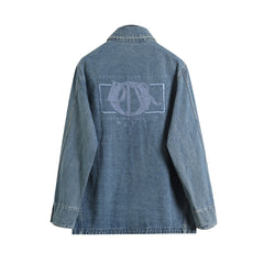 Unisex denim jacket in light luxury style