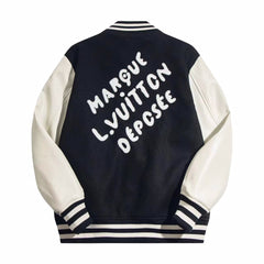 L's new exquisite accessories for autumn and winter nylon mixed leather jacket