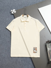 Bu's 2025 features a trendy wide collar and button-down polo shirt