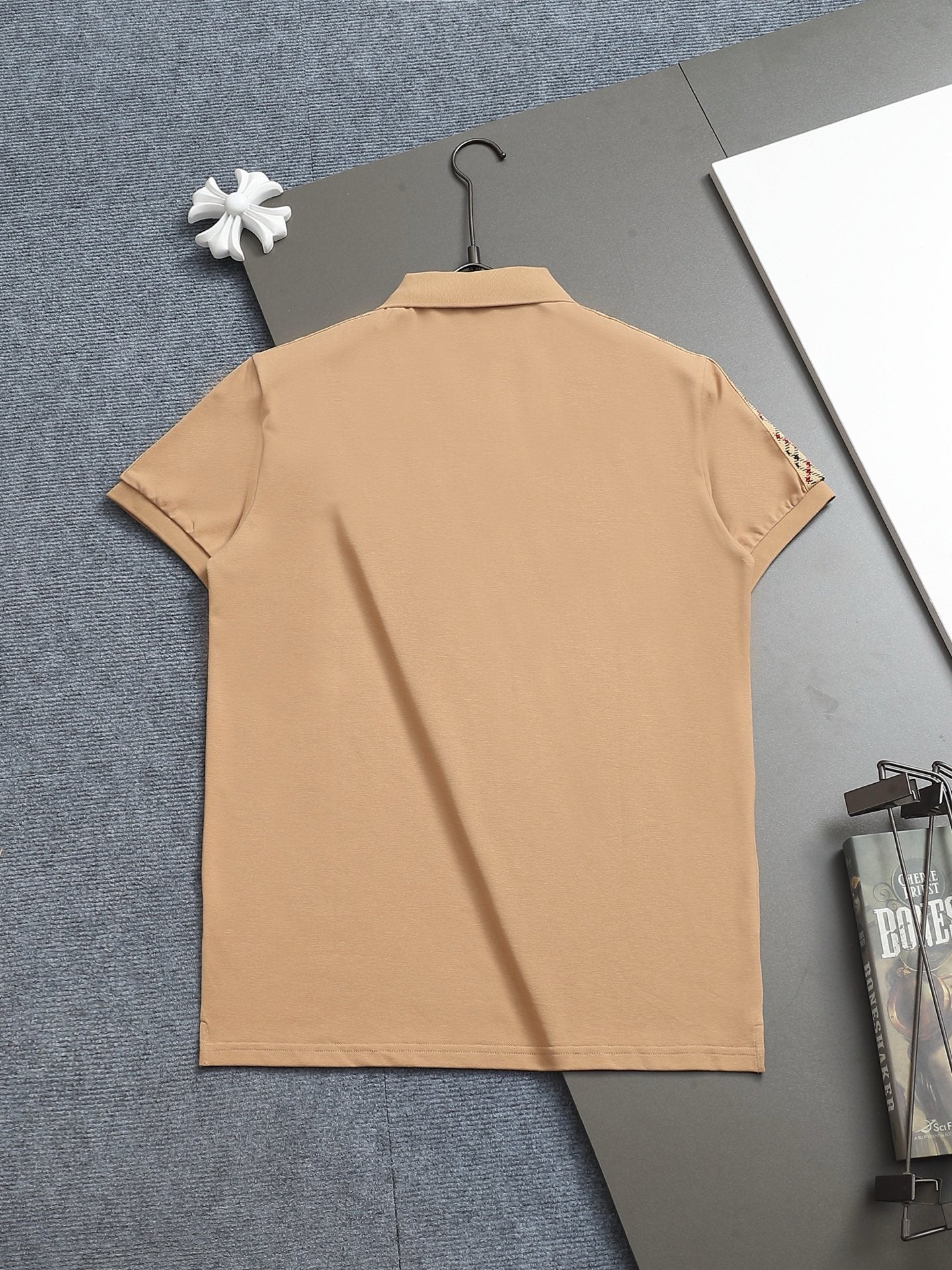 Bu's 2025 latest counter polo shirt with shoulder texture