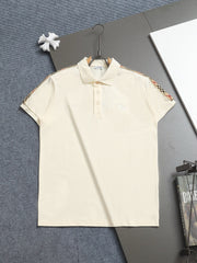 Bu's 2025 latest counter polo shirt with shoulder texture
