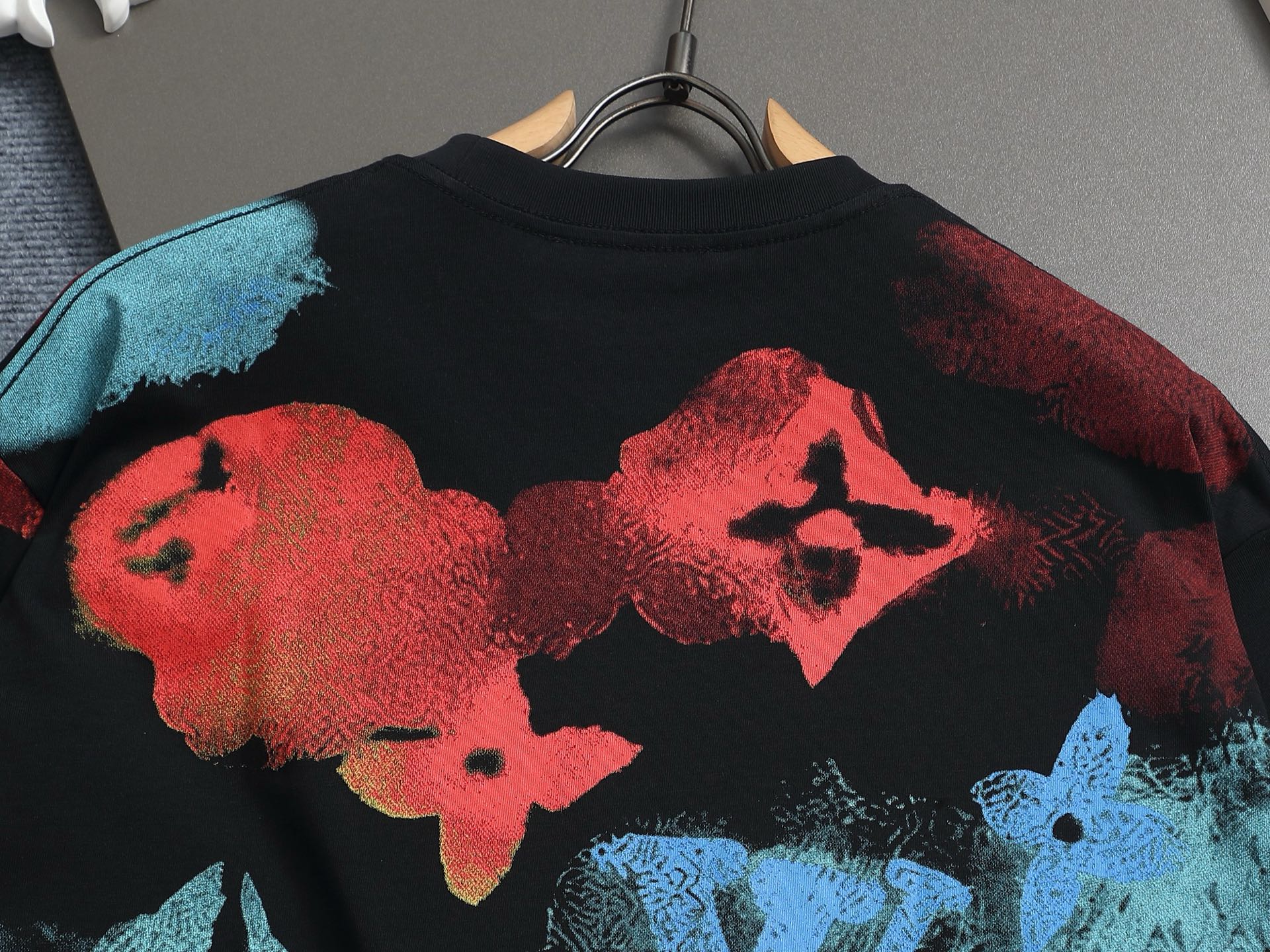 L's Full Print Simple Inkjet Logo T-shirt