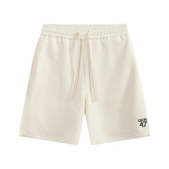 D's "47" letter embroidered tassel pants with simple style shorts