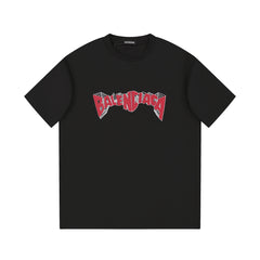B's trend dark red letter logo T-shirt