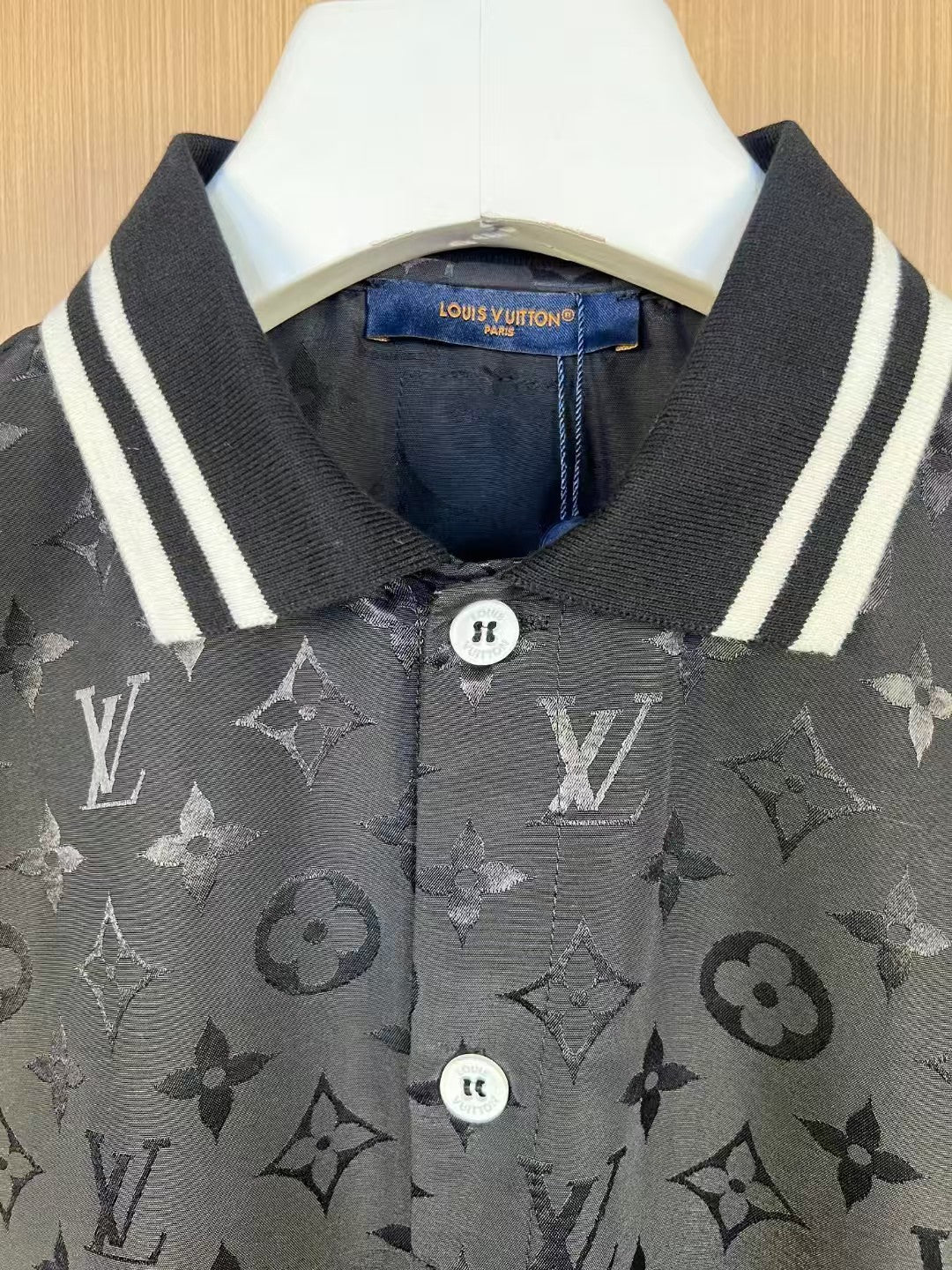 L's premium dark pattern logo breathable fabric business shirt