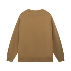 B's Solid Color Leather Sweatshirt