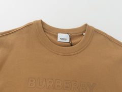 B's Solid Color Leather Sweatshirt